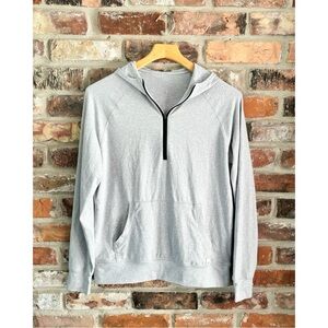 Vuori Gray Pronto Performance Active Hoodie Sweatshirt, S